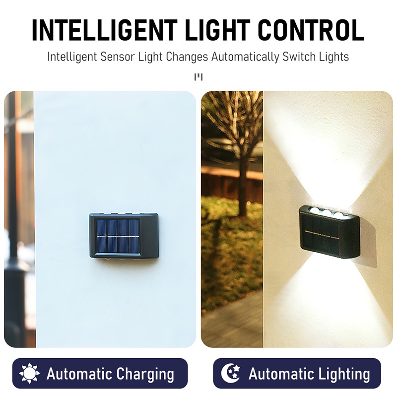 Bộ 2 Đèn Led Năng Lượng Mặt Trời Chống Thấm Nước Trang Trí Sân Vườn