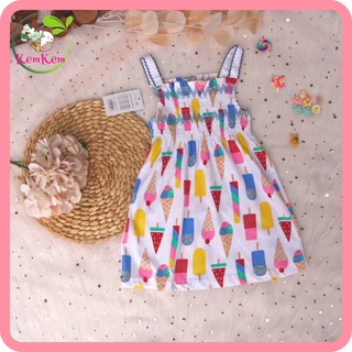Váy bé gái Little Maven họa tiết kem nhiều màu siêu đáng yêu đủ size 2-7T