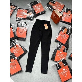[Hàng sẵn/Ảnh thật] Quần legging cạp cao hack dáng Prda