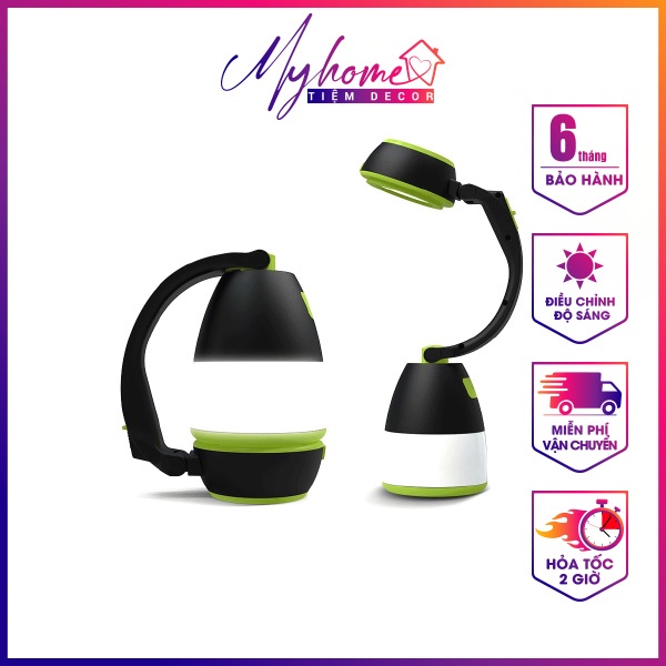 Đèn pin sạc điện đèn cắm trại cầm tay MY HOME tích hợp 4 trong 1 tích hợp sạc dự phòng DN021