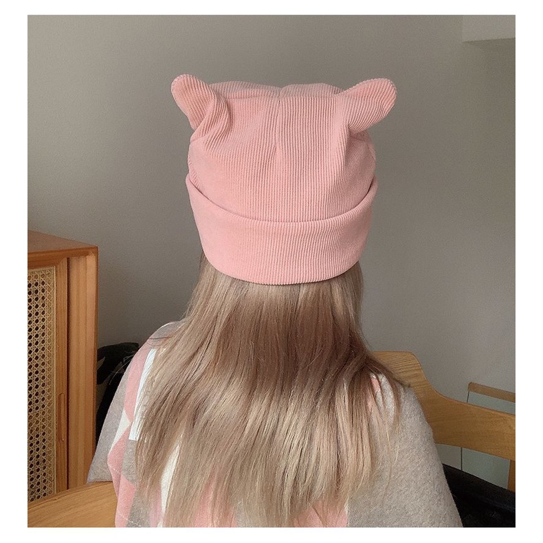 Mũ Len Tai Mèo Dễ Thương Cho Nữ