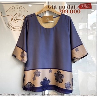 Áo lụa trung niên sang trọng bigsize
