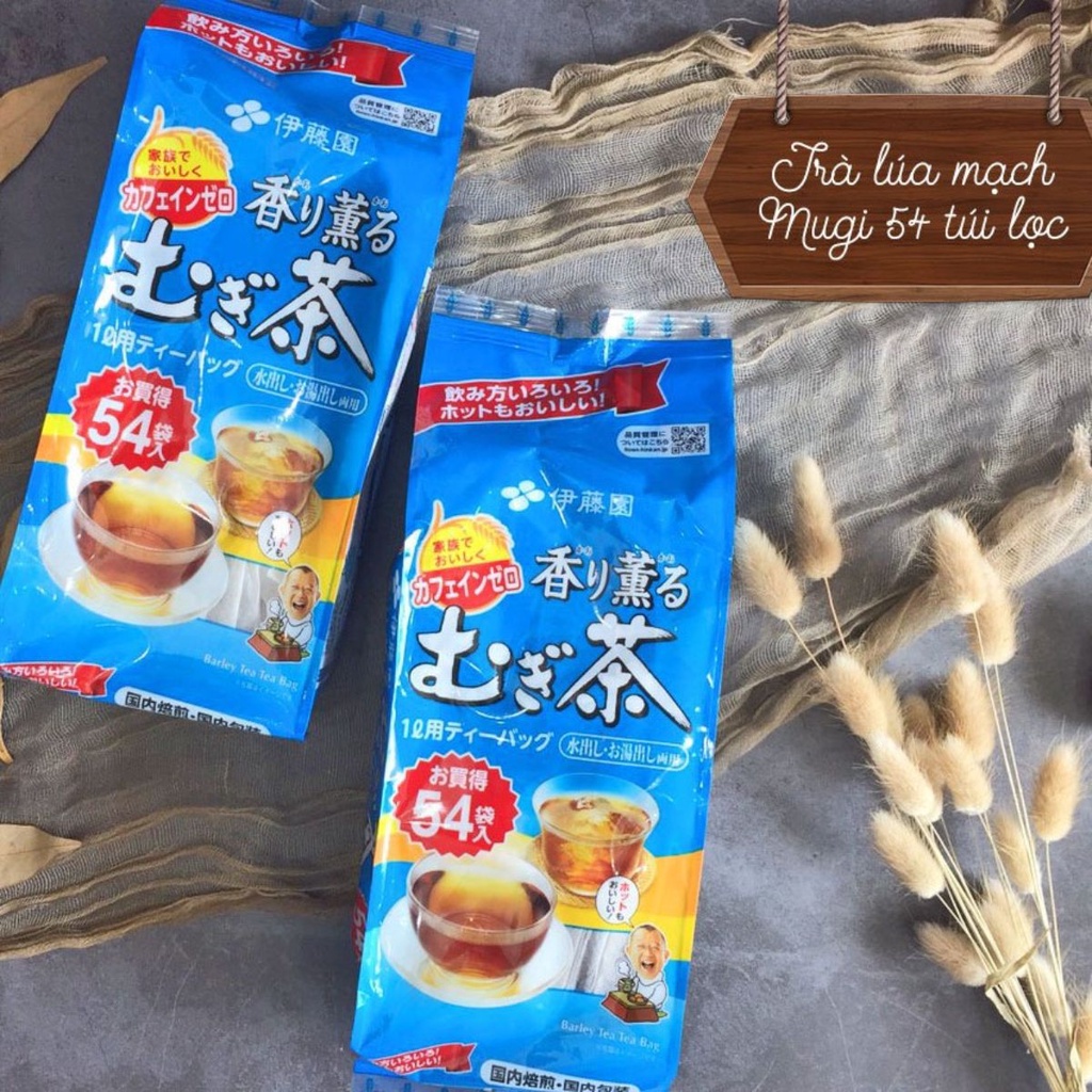 Trà Túi Lọc,Trà Lúa Mạch Mugi Ông Già Nhật 54 Gói/Túi