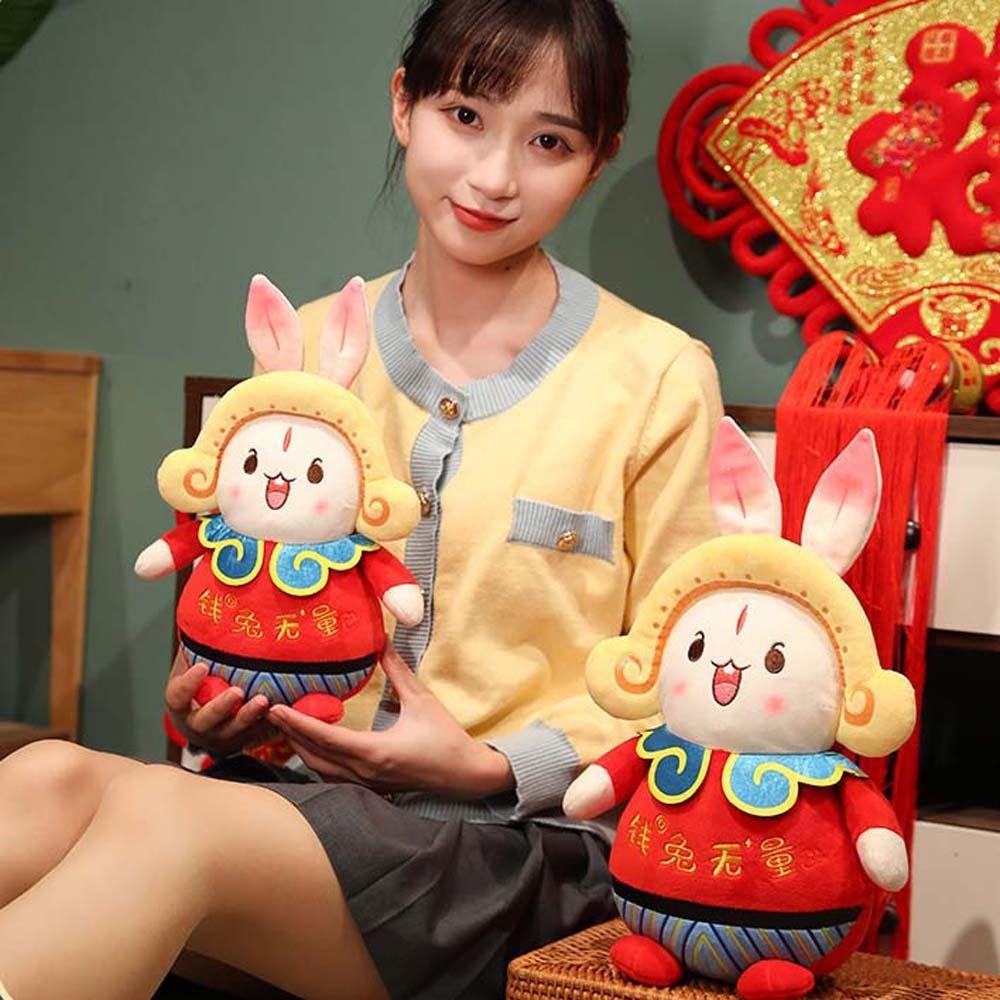Thỏ Nhồi Bông Phong Cách Trung Hoa Dễ Thương Dùng Làm Quà Tặng