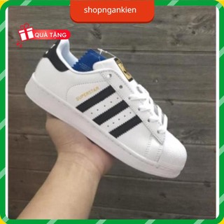 GIày superstar mũi sò màu trắng sọc đen, giày thể thao adidas nam nữ cao cấp sezi 36_43