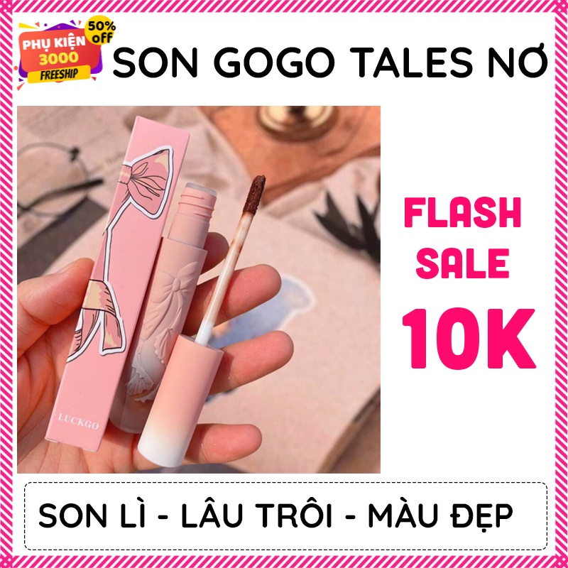son gogotales nơ mẫu mới vỏ khắc nơ handmade/son môi màu đỏ gạch giá rẻ 1k son kem lì giá rẻ 10k dành cho học sinh