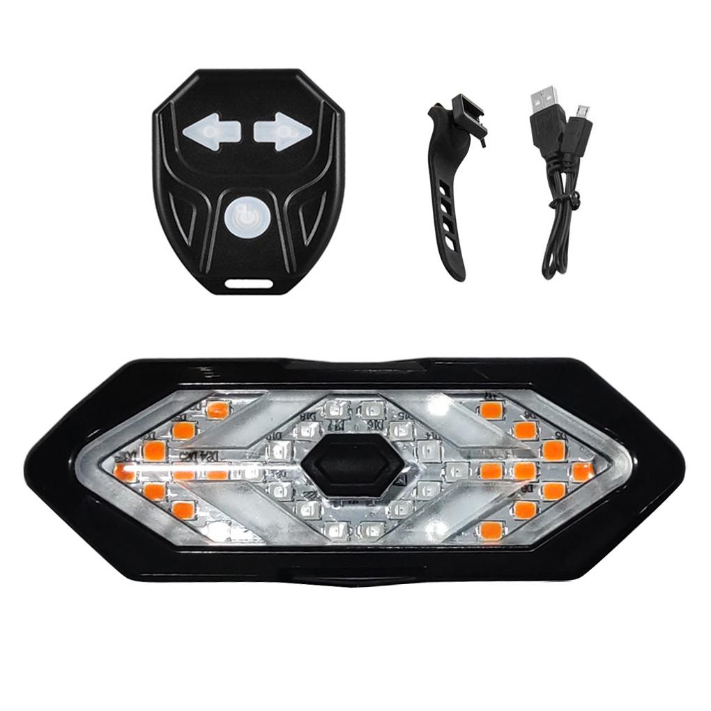 Đèn Xi Nhan Cảnh Báo 60 Độ Gắn Đuôi Xe Đạp 2021 Có Thể Sạc Lại Bằng Cổng USB