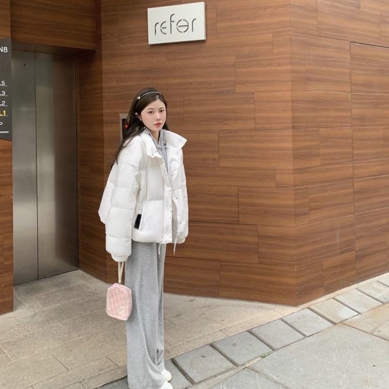 Áo phao pastel dáng ngắn