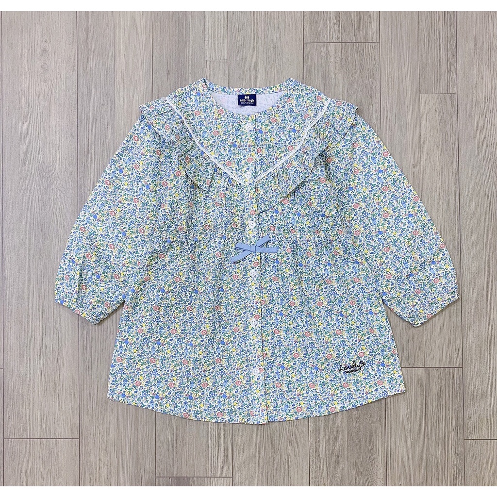 Váy thu hoa xanh cho bé gái VAL013