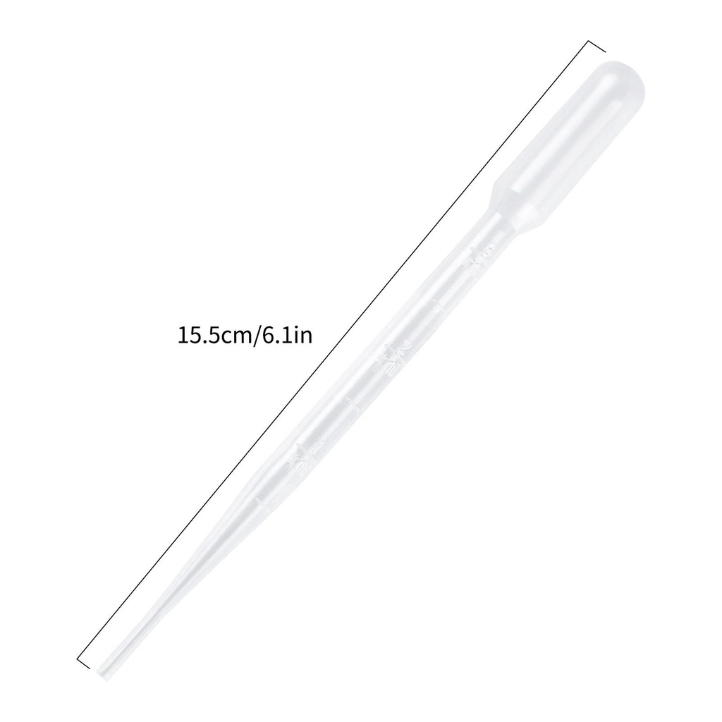 Bộ 100 Ống Nhỏ Giọt 3ml Bằng Nhựa Trong Suốt Dùng Một Lần