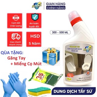 SMART TS-Nước tẩy rửa làm trắng đồ sứ,bồn cầu,rửa toilet, bồn tắm,sạch nhanh không hỏng men300/500ml