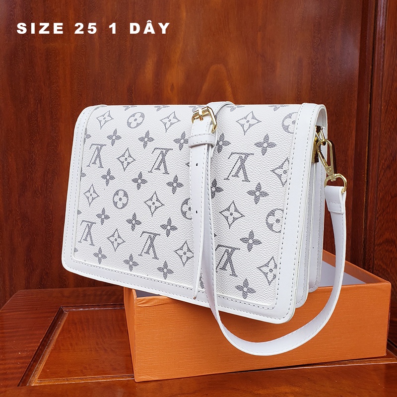 Túi xách dauphine hoa trắng fullbox