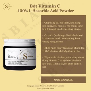 Bột vitamin c the ordinary 100% l-ascorbic acid powder