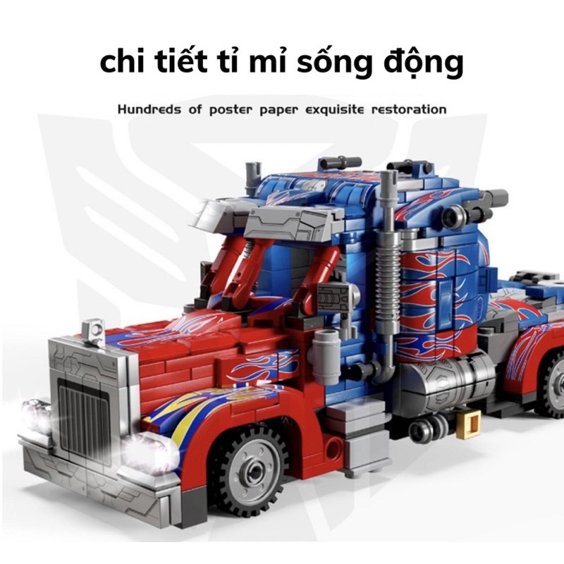 Đồ chơi lắp ráp robot biến hình ô tô 2 in 1 transformation LW7043