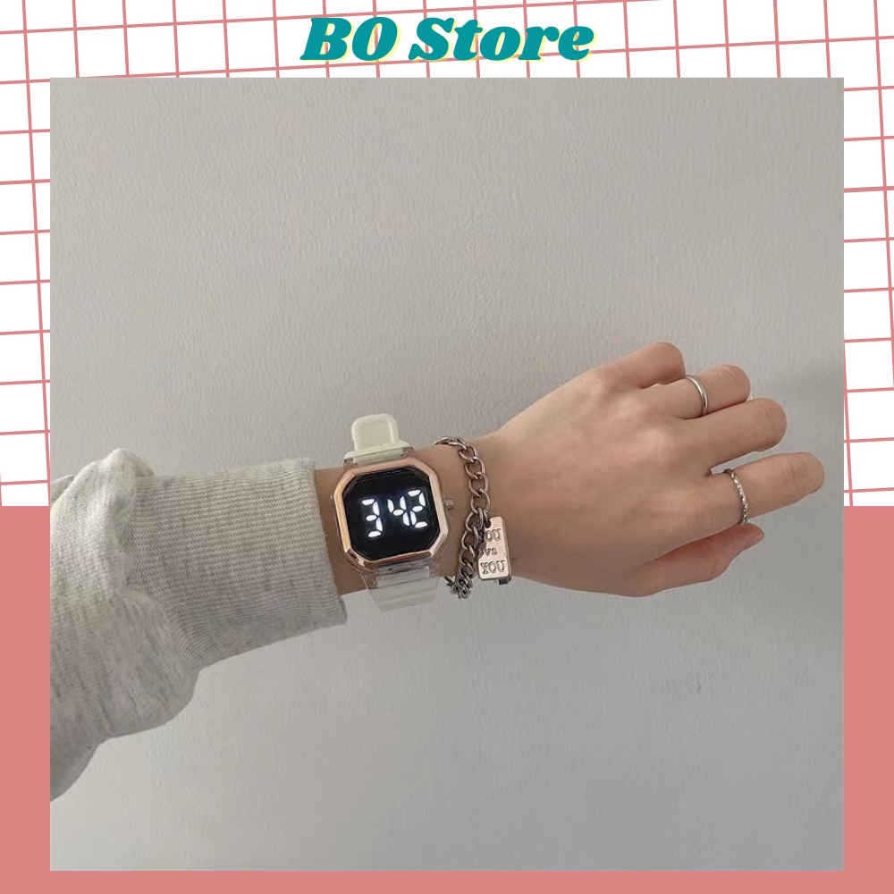 Đồng Hồ Điện Tử Nam Nữ Sport Dây Silicone Cực Bền, Ôm Tay Nhiều Màu DH21