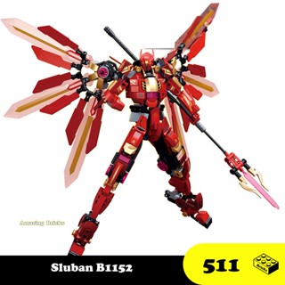  Đồ chơi lắp ráp Halberd Athena Sluban 1152 Pacific Rim Xếp hình thông minh Mô hình người máy bảo vệ Trái đất 