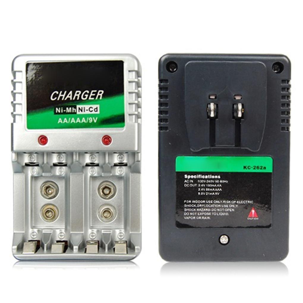 Bộ Sạc Pin AA AAA 9V Ni-Mh Ni-Cd Tiện Lợi Khi Đi Du Lịch