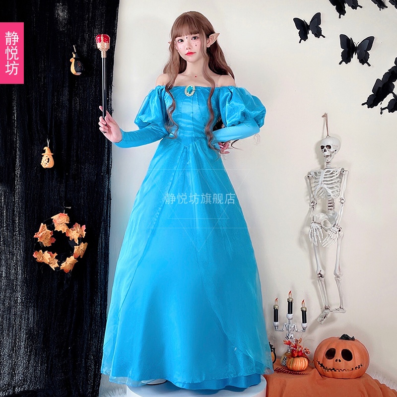Đầm Hóa Trang Công Chúa Lọ Lem Elsa Anna Xinh Xắn Cho Người Lớn Dịp Halloween