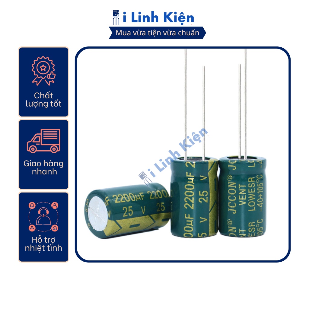 Tụ hóa 2200UF 25V chất lượng tốt.