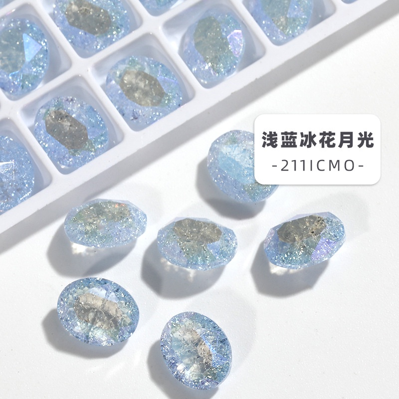 Bộ 72 Mũi Khoan Kính / Đá Pha Lê K9 Hình Oval Chất Lượng Cao