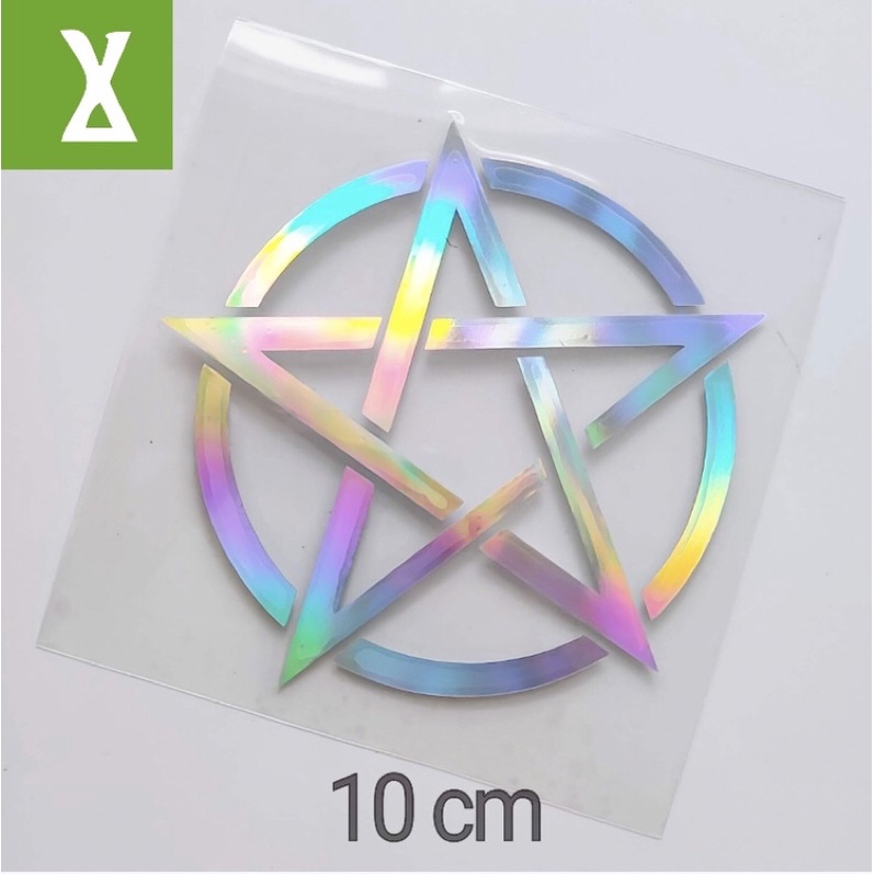 Tem phản quang Lazer PVC chống thấm hình Ngôi Sao