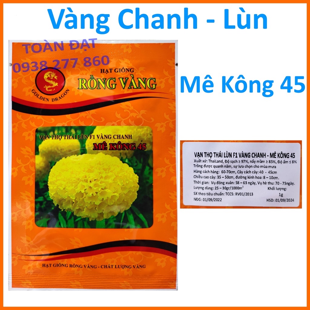 Hạt Giống Vạn Thọ Rồng Vàng (gói 1gram)