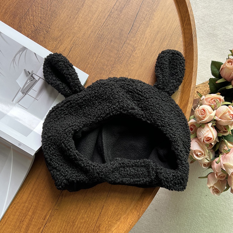 Mũ Lông Giữ Ấm Tai Thỏ Dễ Thương Cho Nữ