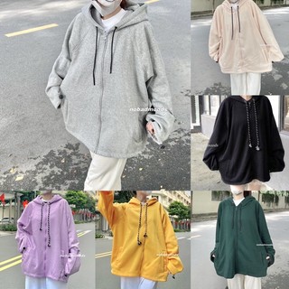 ÁO KHOÁC NỈ HOODIE ZIP OVERSIZE NOBADMOODS