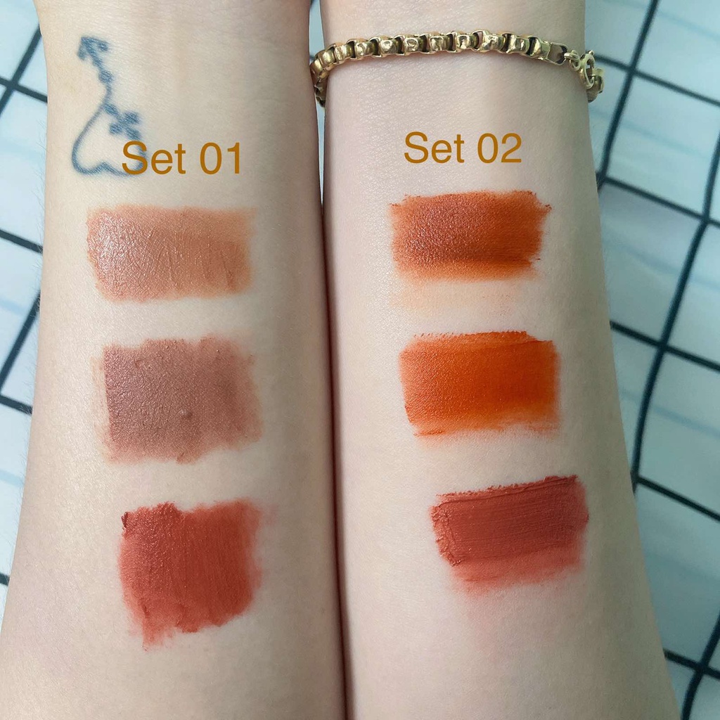 Set 3 Cây Son Kem Lì Sivanna Blurring Intense HF5077