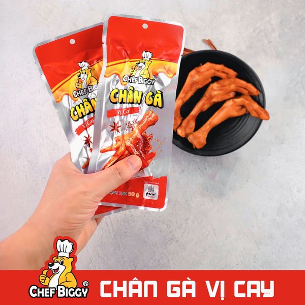 [ LOẠI MỚI 42G] Chân gà CHEF BIGGY siêu ngon chính hãng - Hàng Việt Nam, có chứng nhận vệ sinh an toàn thực phẩm