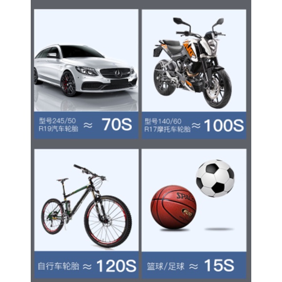 Máy bơm lốp bánh xe ô tô, xe máy, xe đạp đa năng, kiêm sạc dự phòng, đèn pin cứu hộ