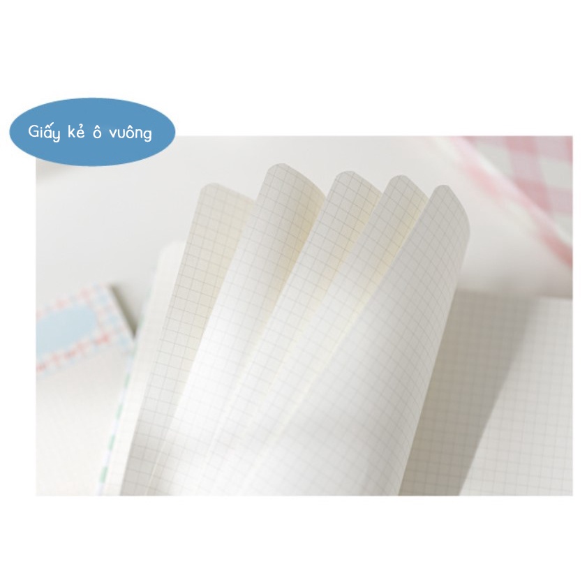 Sổ tay Slim Weekly Planner bìa Pastel ruột giấy Caro