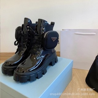 NKOD PRADA Wang Xinling same Martin boots short boots 2022 New thick bottom retro pocket motorcycle boots summer women's boots