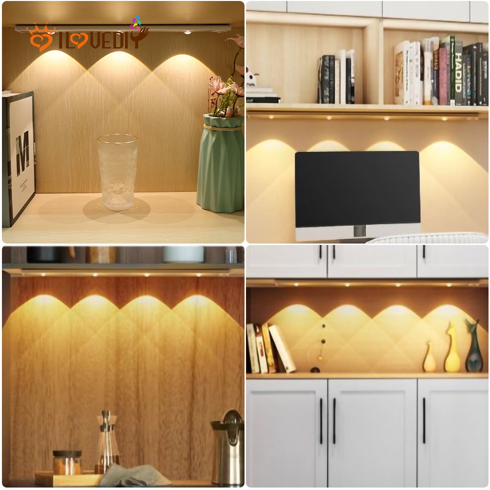 Thanh Đèn LED Ba Chế Độ 20 / 30 / 40CM Cảm Biến Chuyển Động Có Thể Tháo Rời Gắn Tủ Quần Áo