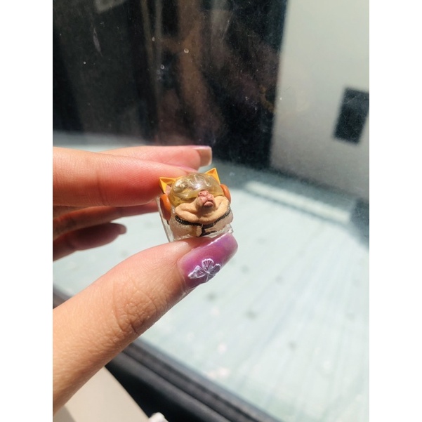 Nút bàn phím cơ artisan keycap sirius màu vàng
