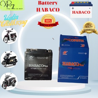 Ắc quy khô xe máy habaco 12v-8 ah yt8a dùng cho dylan, sh, @, lead 110, scr, libetty i,e.