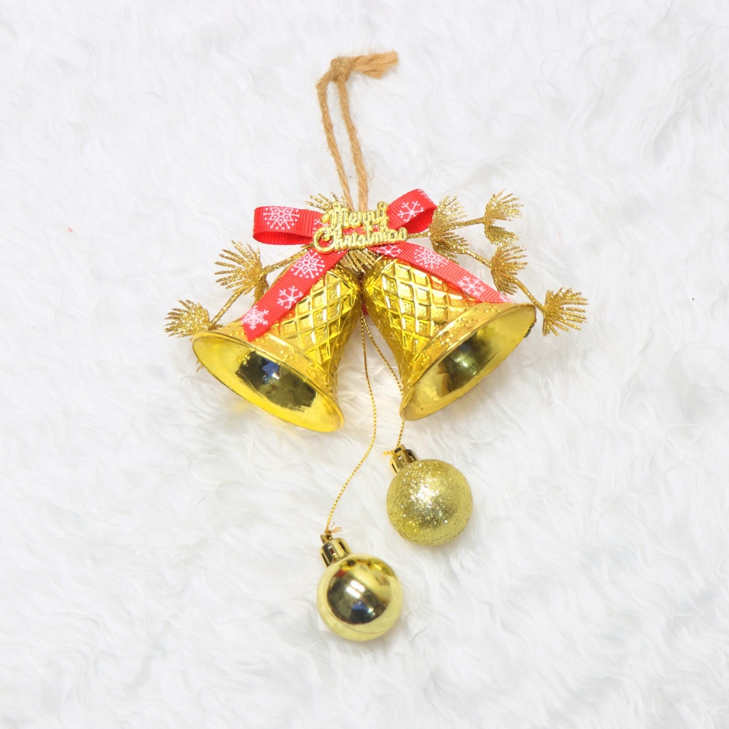 Chùm Chuông Nơ Đỏ CC01 Trang Trí Giáng Sinh Cây Thông Noel