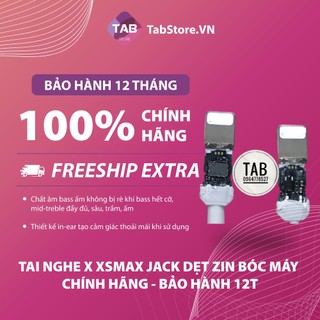 Tai nghe x xsmax jack dẹt zin bóc máy chính hãng - bảo hành 12t