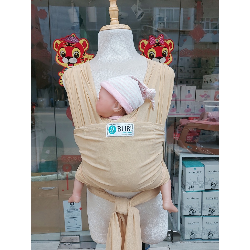 Địu vải BUBI Wrap - Lưới thun co giãn 4 chiều