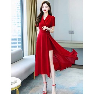 ĐẦM XÒE CỔ VEST XẺ TÀ 2065