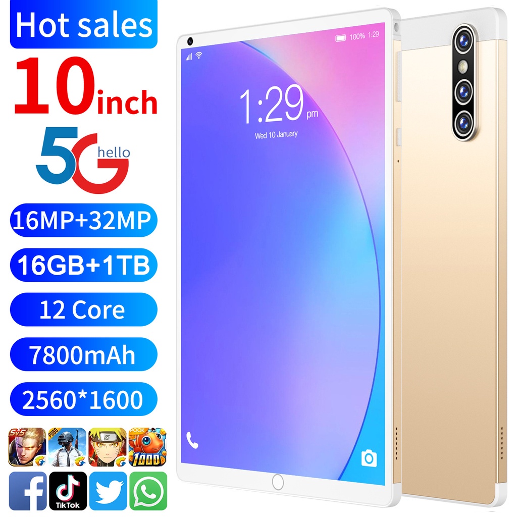 2022 Máy tính bảng S16 mới Máy tính bảng Android thông minh để bán Bản gốc 5G Kinh doanh WiFi Google