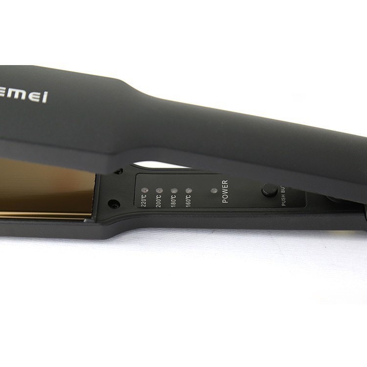 Máy duỗi tóc mini KEMEI chính hãng, Máy uốn tóc làm tạo kiểu ép,là thẳng uốn cụp xoăn lọn đa năng 4 mức nhiệt