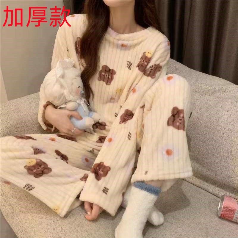 BỘ NGỦ PIJAMA NỮ LÔNG CỪU MÙA ĐÔNG SIÊU DÀY DẶN