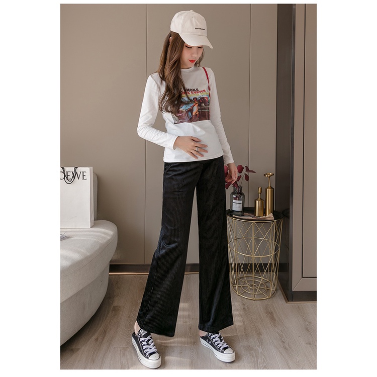 Quần bầu ống suông chất tăm nhung cao cấp siêu đẹp mềm mại ấm áp mùa đông QB2590