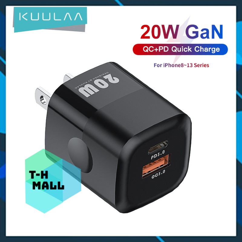 Cốc Sạc Nhanh 20w PD Type C + Cổng USB hỗ trợ QC 3.0 Cho Iphone Ipad Samsung Xiaomi LG Oppo Vivo Huawei  Sony