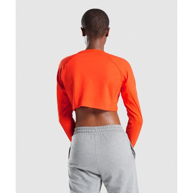 Áo Crop top tranning tay dài Gymshark