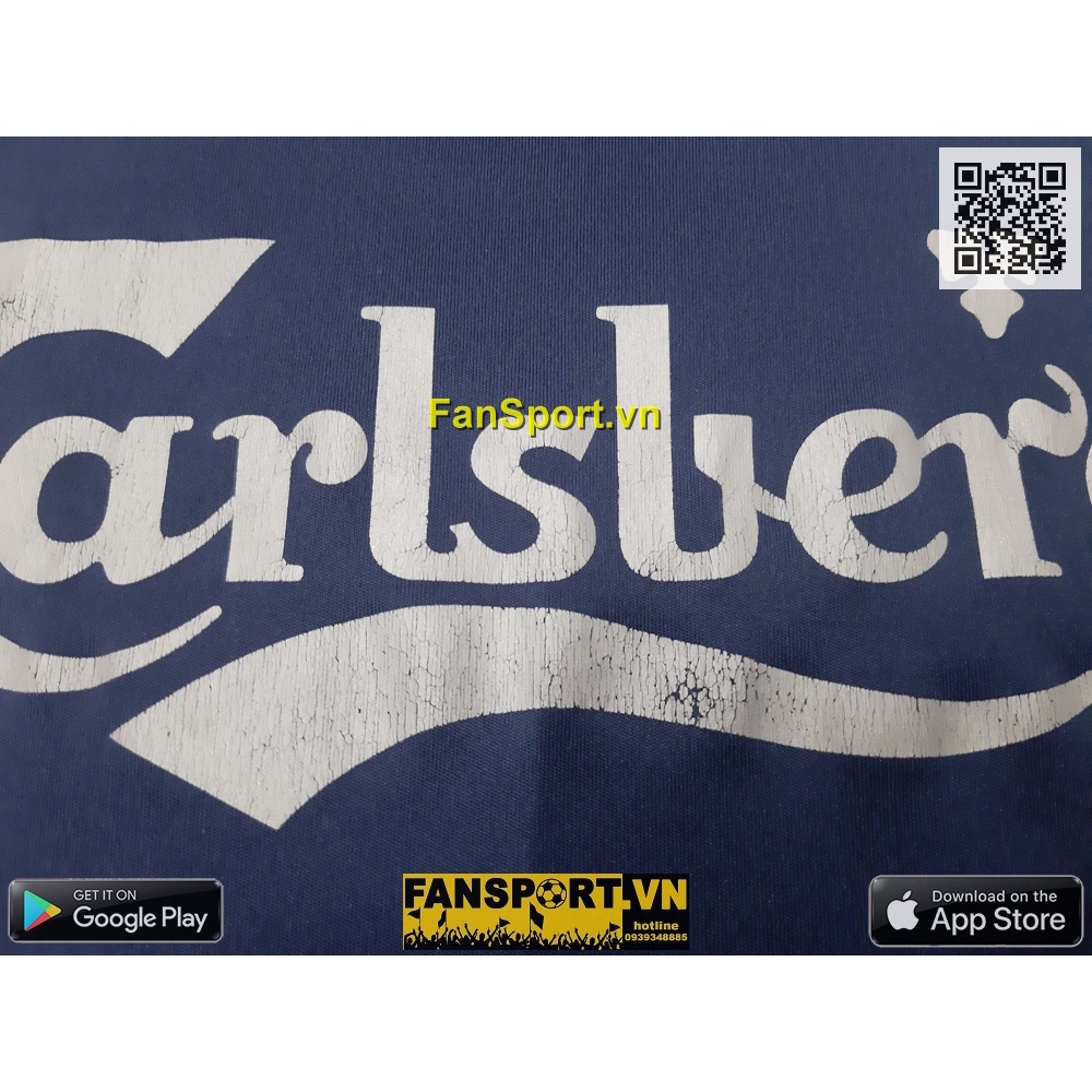 Áo đấu cầu thủ bóng đá Torres 9 Liverpool 2009 2010 away shirt black jersey E85312 size XLB