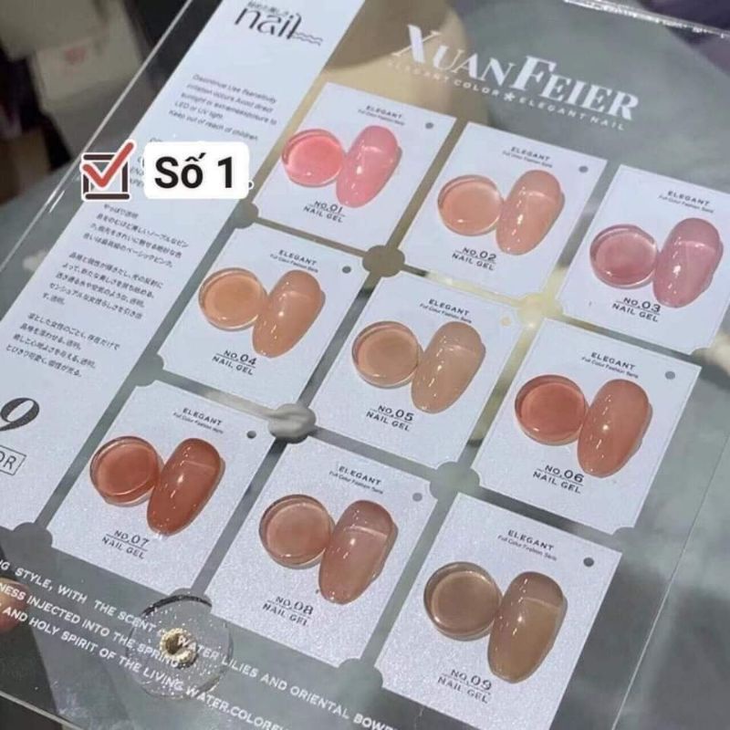 Set sơn gel thạch 9 màu Very Good Nail chính hãng 15ml