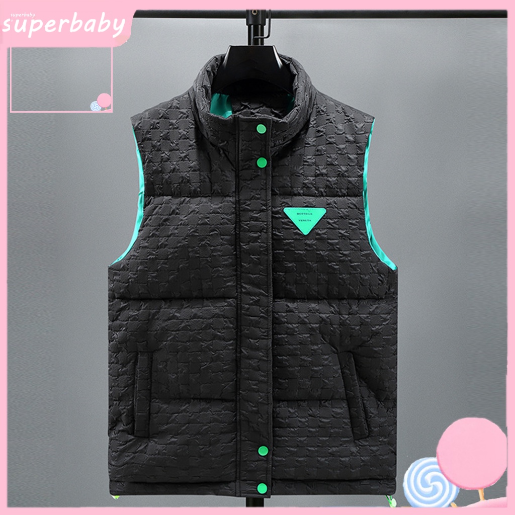 Superbaby Nam Vest Dây Kéo Đen