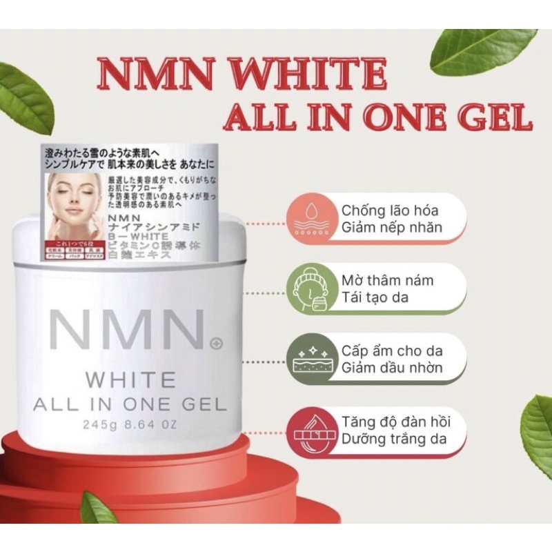 Kem 𝒅𝒖̛𝒐̛̃𝒏𝒈 𝑵𝑴𝑵 𝒘𝒉𝒊𝒕𝒆 𝒂𝒍𝒍 𝒊𝒏 𝒐𝒏𝒆 NMN <Nhật Bản>
